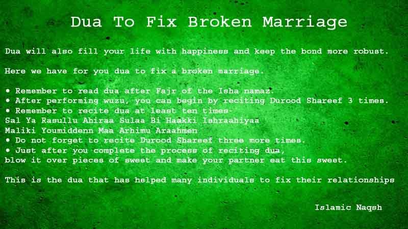 Powerful Dua To Fix Broken Marriage