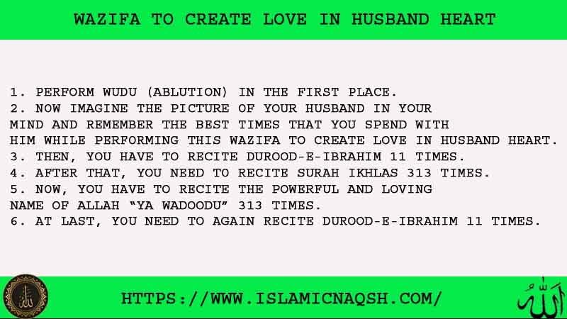 6 easy Wazifa To Create Love In Husband Heart