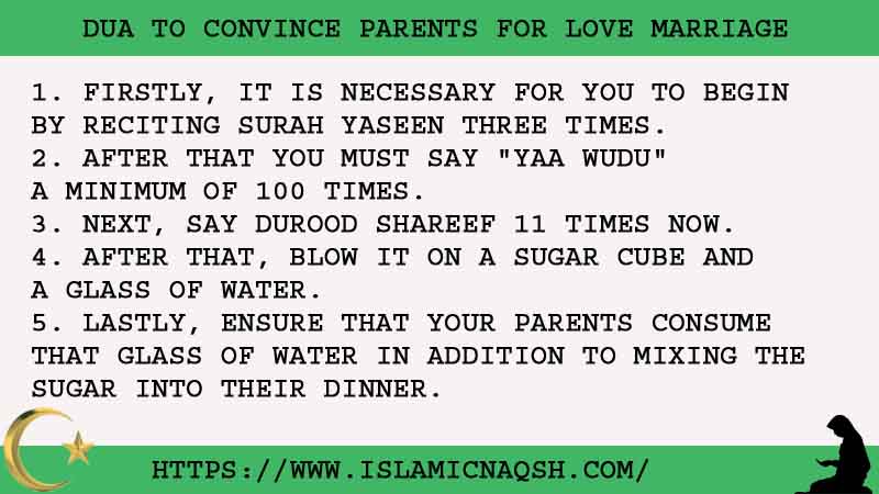 Dua To Convince Parents For Love Marriage