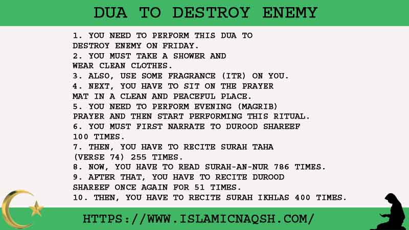 10 Tested Dua To Destroy Enemy