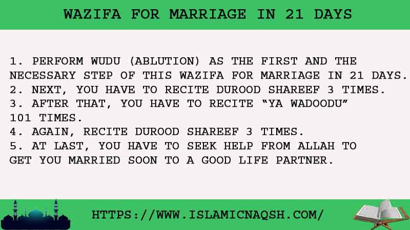 5 Impressive wazifa for marriage in 21 days