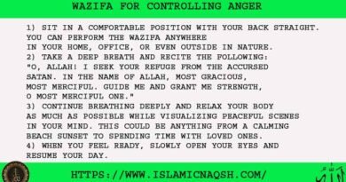 4 Miracle Wazifa For Controlling Anger