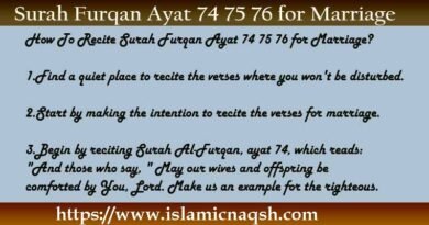Surah Furqan Ayat 74 75 76 for Marriage